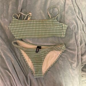Triangl Swimwear Green Gingham Bikini